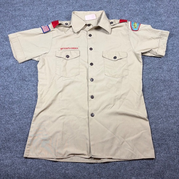 Boys Scouts of America Other - Vintage Boys Scouts of America Shirt Men's M Short Sleeve Uniform Khaki Official